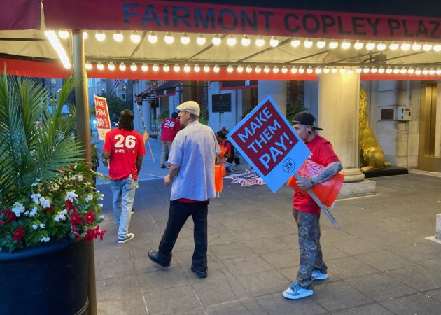 Walking the picket line at the Copley Plaza