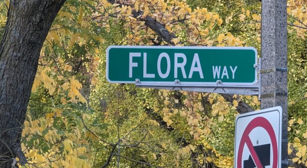 New Flora Way sign