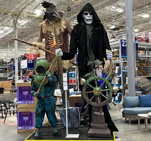 Halloween decorations at Dedham Lowe's