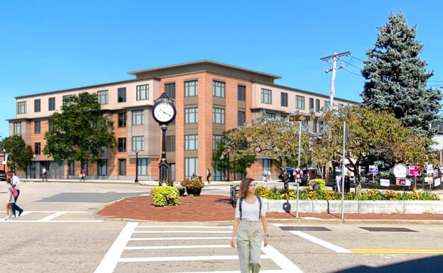 Rendering of proposed Logan Square apartment building