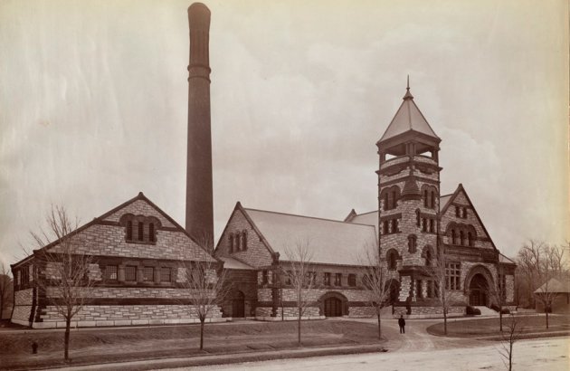 The Chestnut Hill pumping station in question in 1893