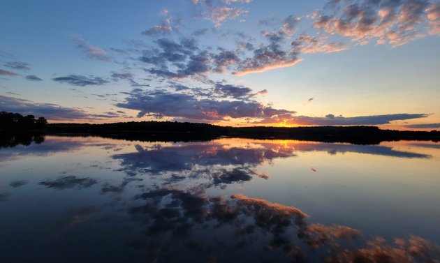 Sunset over Spot Pond