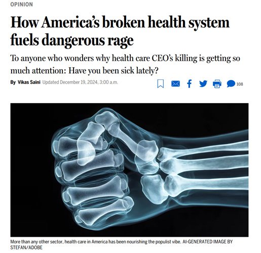 Boston Globe oped article illustrated with an AI-generated X-ray image showing a wrist with three, rather than two, bones