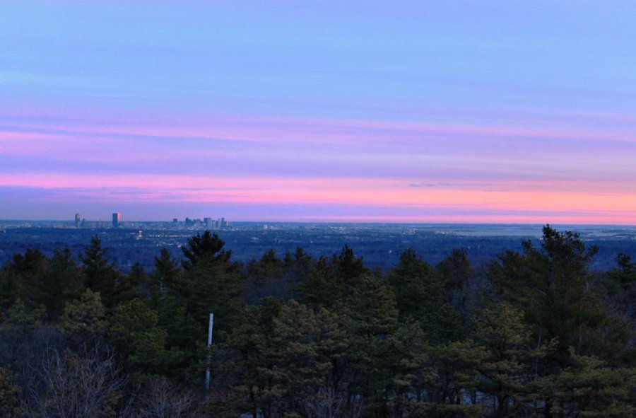 Sunrise from the Great Blue Hill