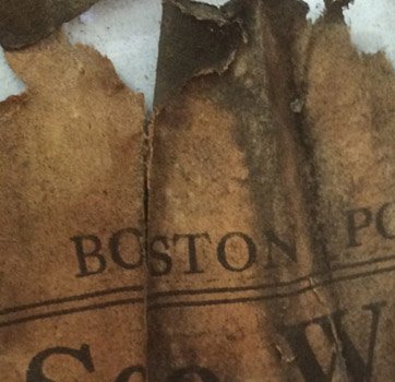 Bit of old newspaper found at Government Center MBTA station