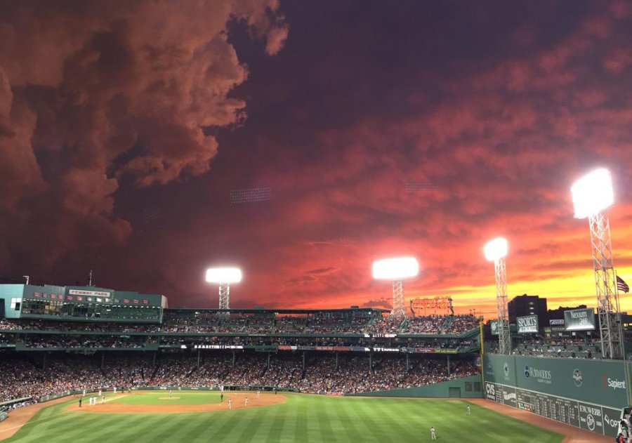 Amazing sky over Fenway park