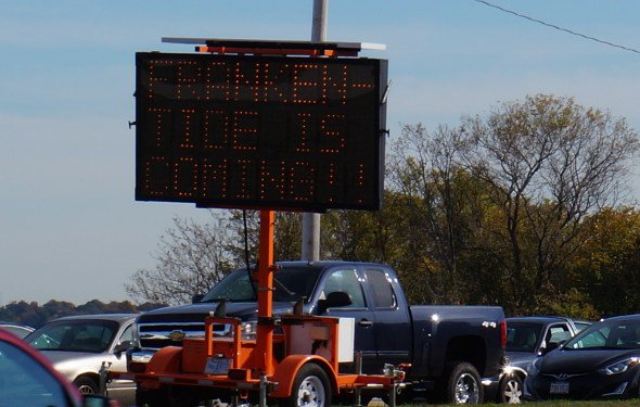 Frankentide sign on Morrissey Boulevard