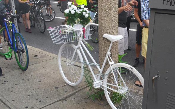 Ghost bike in Boston