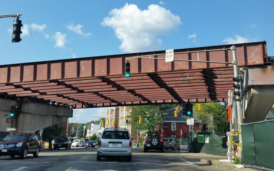 Last span on the Casey Overpass in Jamaica Plain