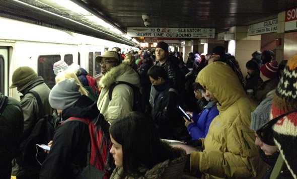 Dead train at South Station on the Red Line