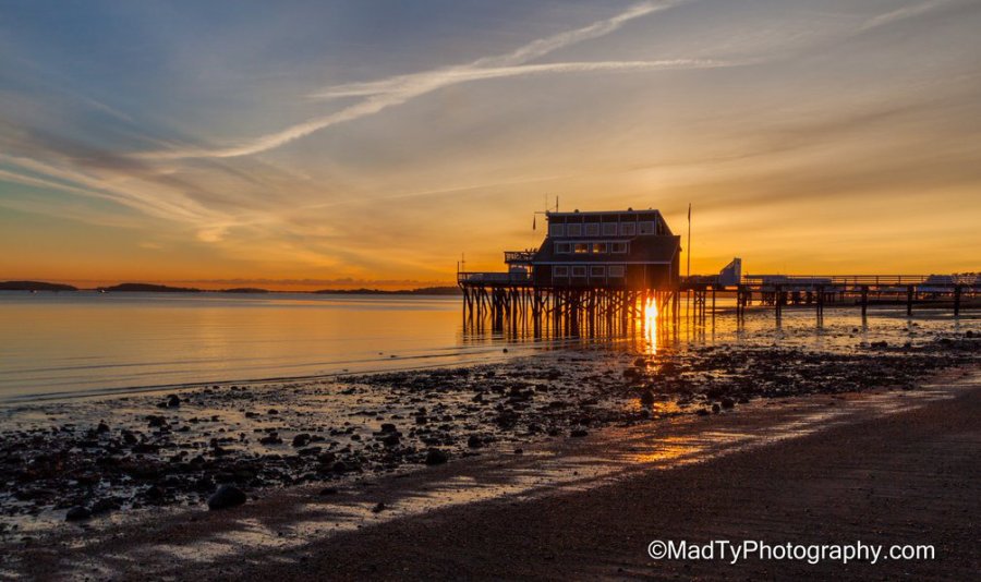 Wollaston Beach in Quincy at sunrise