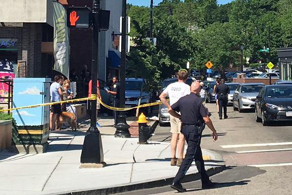 Bad crash on Centre Street in West Roxbury