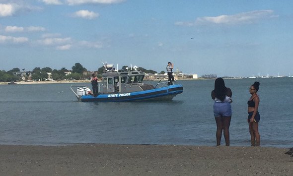 Troopers search water off Carson Beach