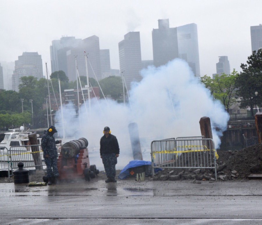 Cannon fired on Memorial Day in the Charlestown Navy Yard