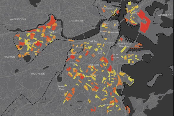 Boston areas where larger solar installations could be done