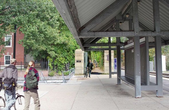 Proposed Arboretum gateway in Roslindale Square