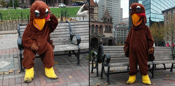 Giant turkey in Copley Square