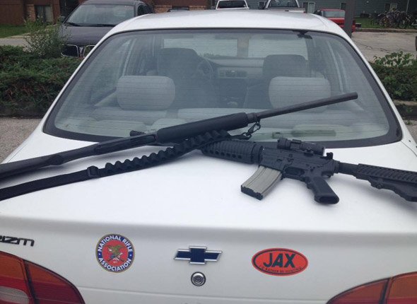 Guns on trunk