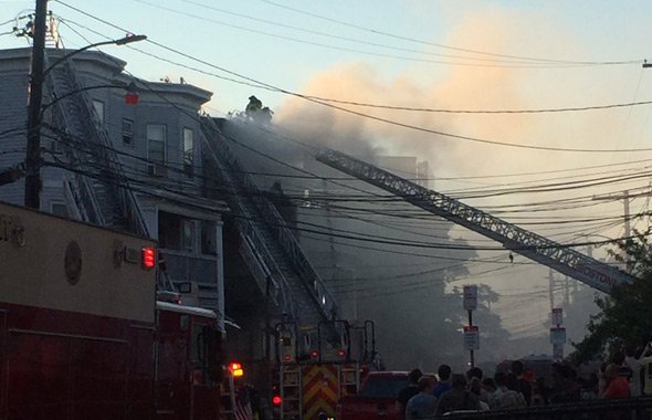 Fire on Linden Street in Allston