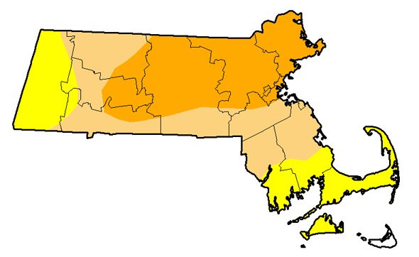 Massachusetts drought map