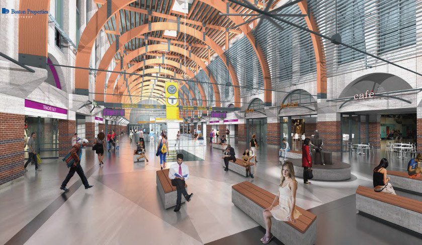 New insided of Back Bay station