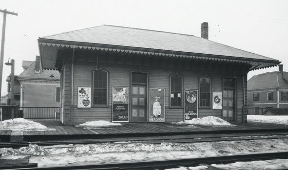 Train station in old Boston