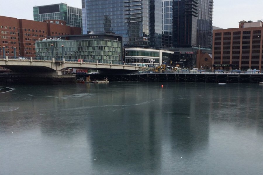 Frozen Fort Point Channel