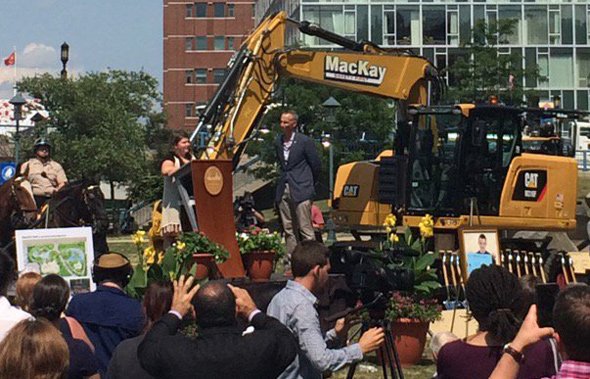 Jane Richard at groundbreaking for Martin's Park