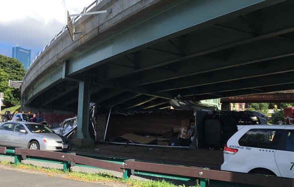 Storrowed truck on Storrow Drive