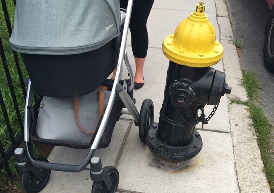 Inaccessible sidewalk in Jamaica Plain