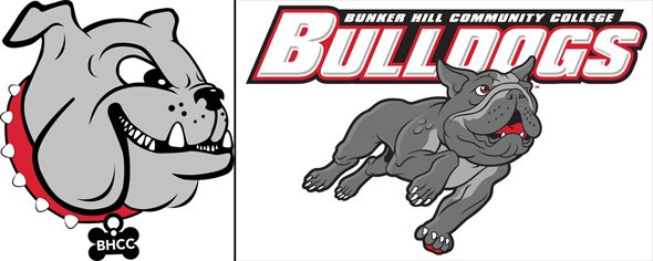 Old and new Bunker Hill Community College bulldogs