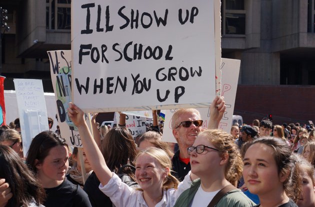 Sign: I'll show up for school when you grow up