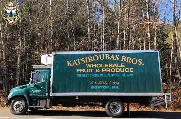 Delivery truck in Vermont