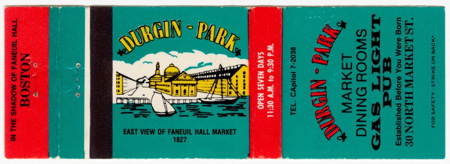 Durgin-Park matchbook cover