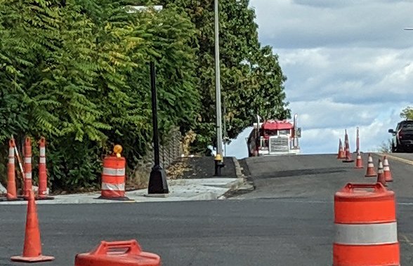 Traffic lights going in at intersection of West Milton Street and Hyde Park Avenue