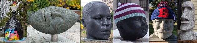 Giant heads of Boston