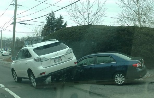 Two cars collide in Peabody