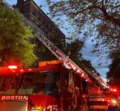 Firetruck on Marlborough Street