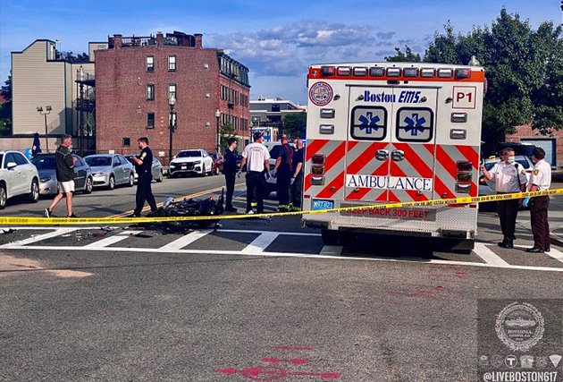 Scene at A Street and Broadway