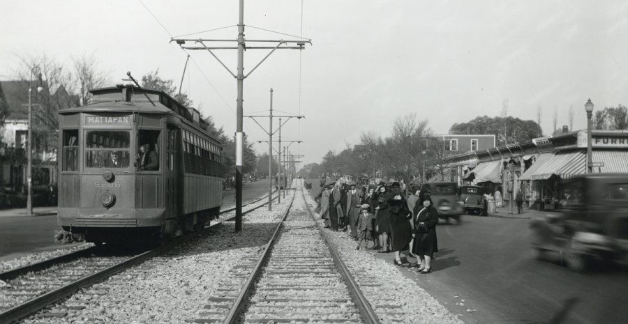 Blue Hill Avenue at Arbutus Street in 1929.