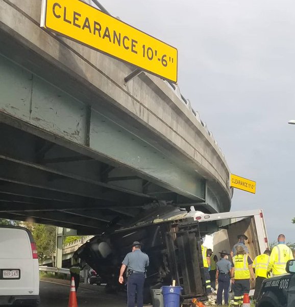 Tipped over truck