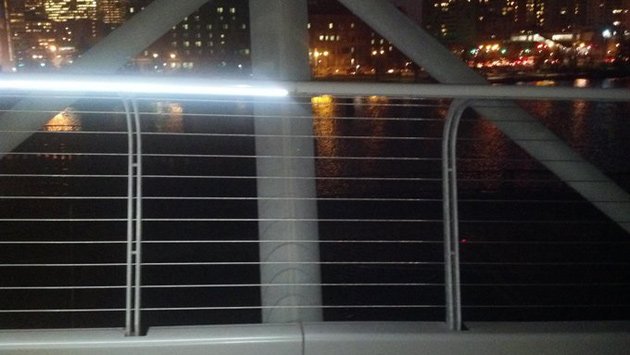 Can you spot the Cambridge/Boston line on the North Point bridge?