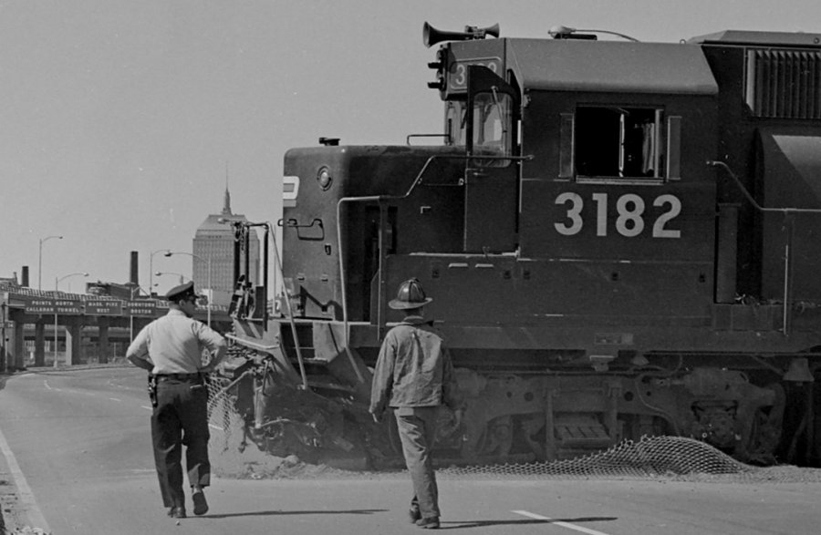 Locomotive on the Southeast Expressway