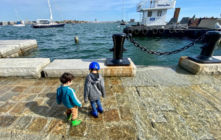 Perigean spring tide at Long Wharf