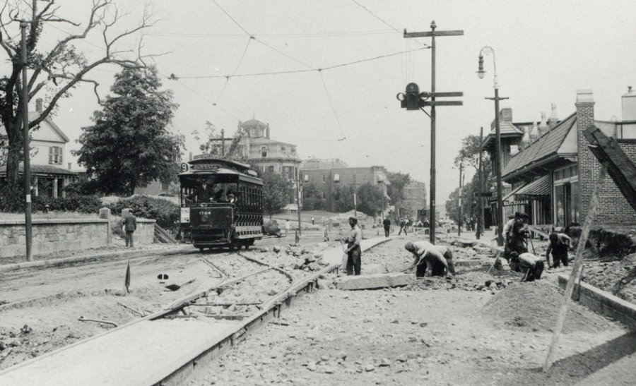 Streetcar in old Boston