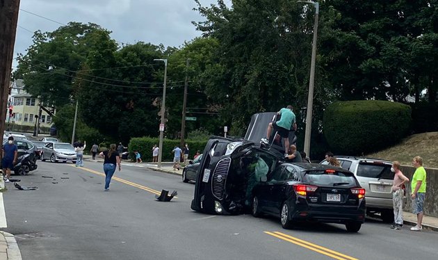 Crash on Parsons Street in Brighton