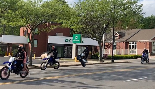 Stunters on Centre Street in West Roxbury