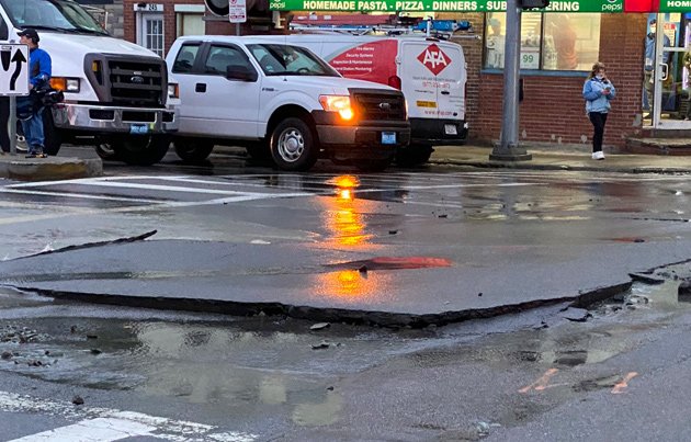 Aftermath of water-main break