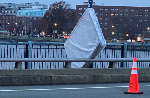 Mattress on the Massachusetts Avenue Bridge