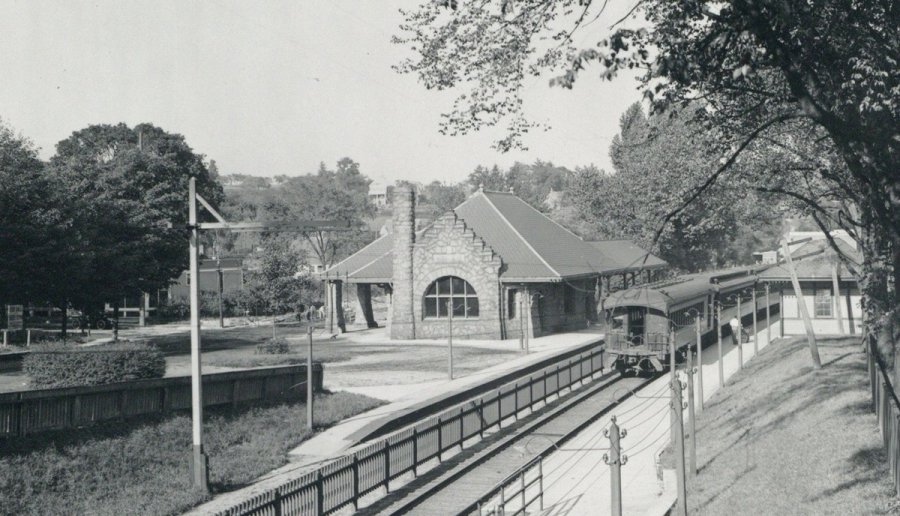 Train station in old Boston